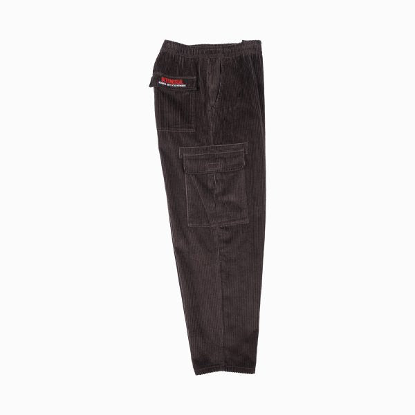 Bee Unusual Baggy Cargo Corduroy Pants Ganache