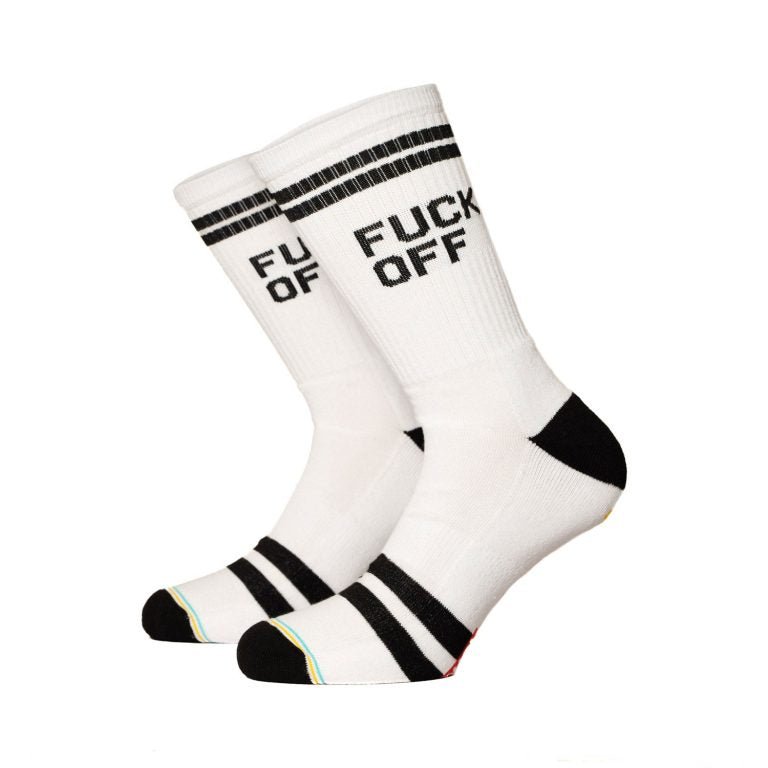 Bee Unusual “Fuck Off 2” Socks White