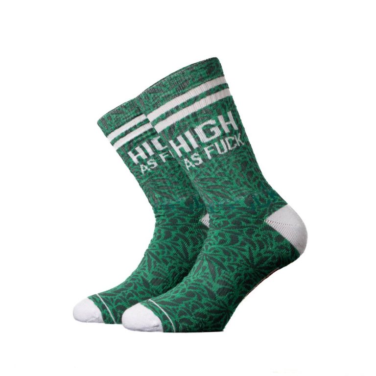 Bee Unusual “High AF” Green Socks