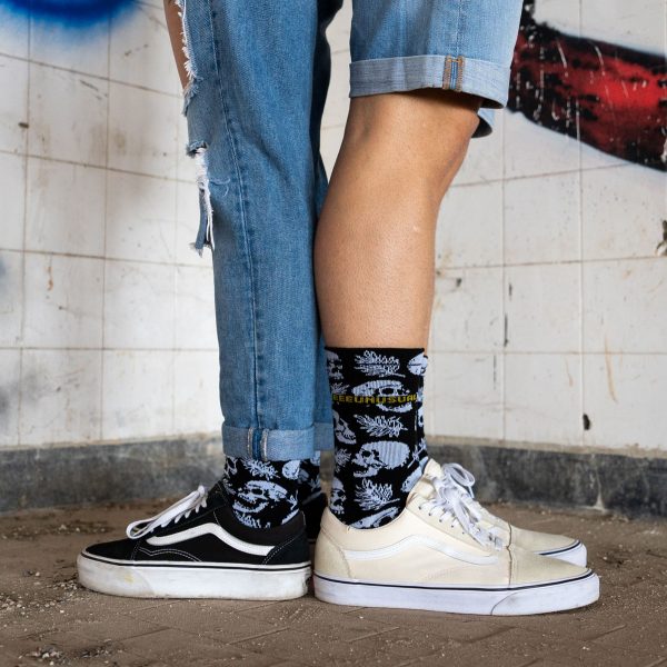Bee Unusual “Summer Camp” Black Socks