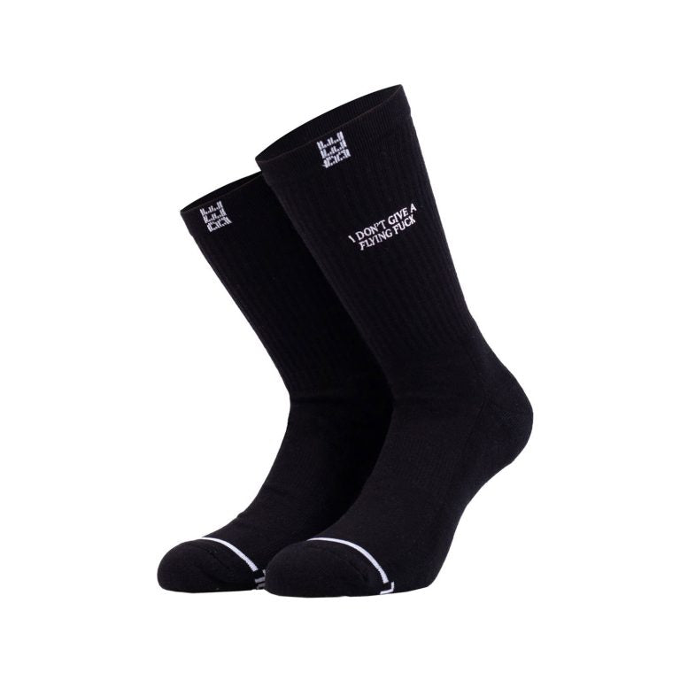 Bee Unusual “IDGAF” Black Socks