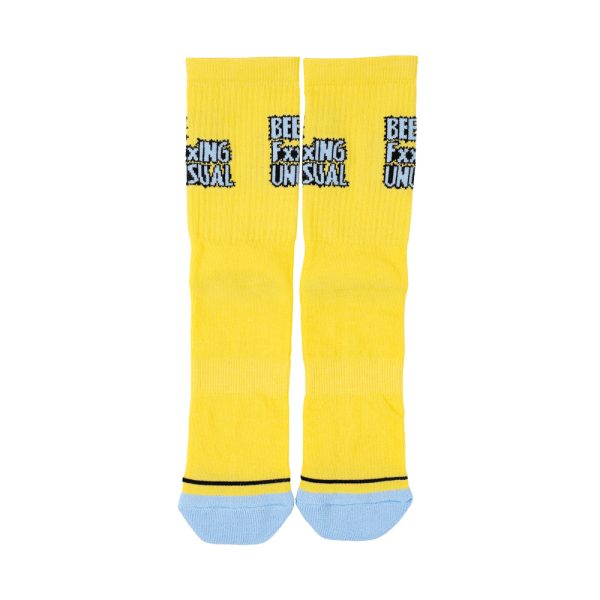 Bee Unusual ” FxxxING Unusual ” Yellow Socks