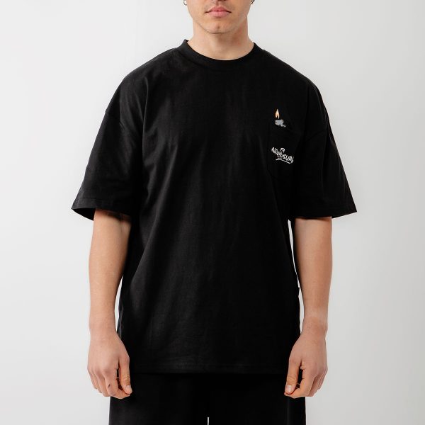 Bee Unusual ” God smokes ” Oversized T-shirt Black