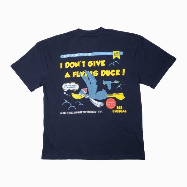 Bee Unusual ” Flying Duck ” Oversized T-shirt Dark Blue