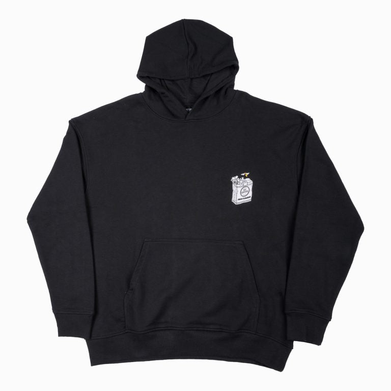 Bee Unusual ” High Flowers ” Extra Heavy FT Hoodie Black