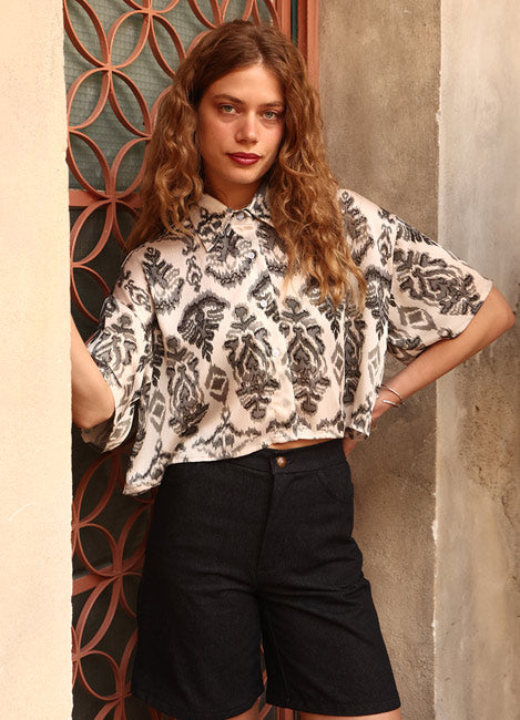 Shirt crop handmade KADO
