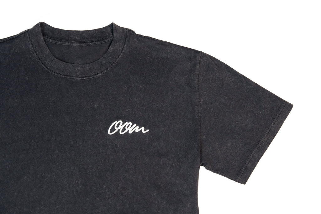 OOM STONE WASH HEAVY TEE (BLACK STONE)