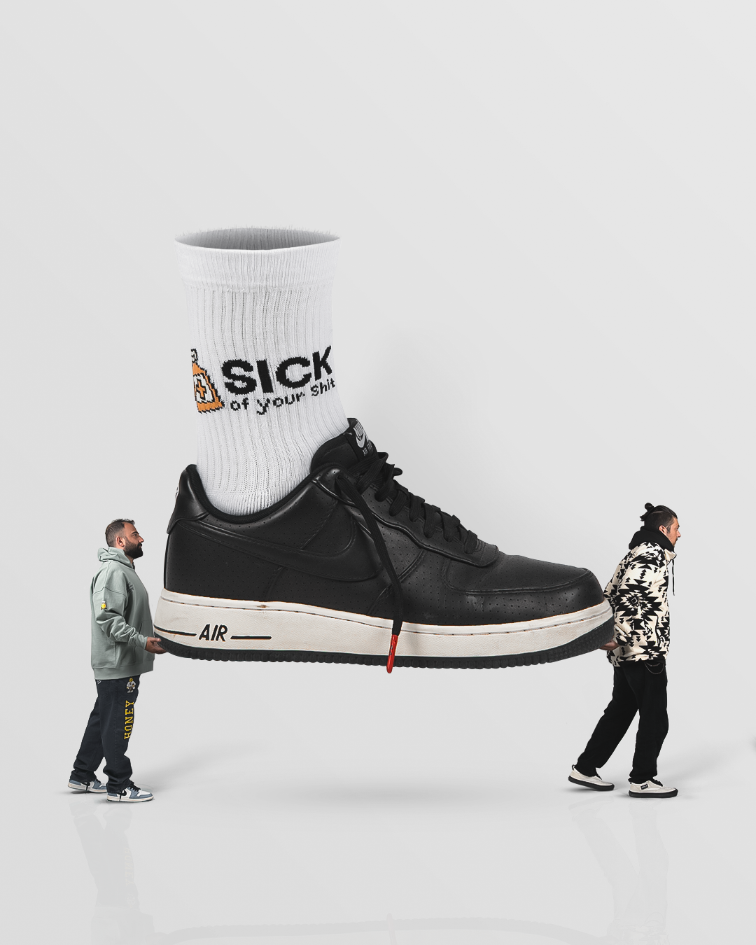 Κάλτσες Bee Unusual “Sick” HT Λευκές