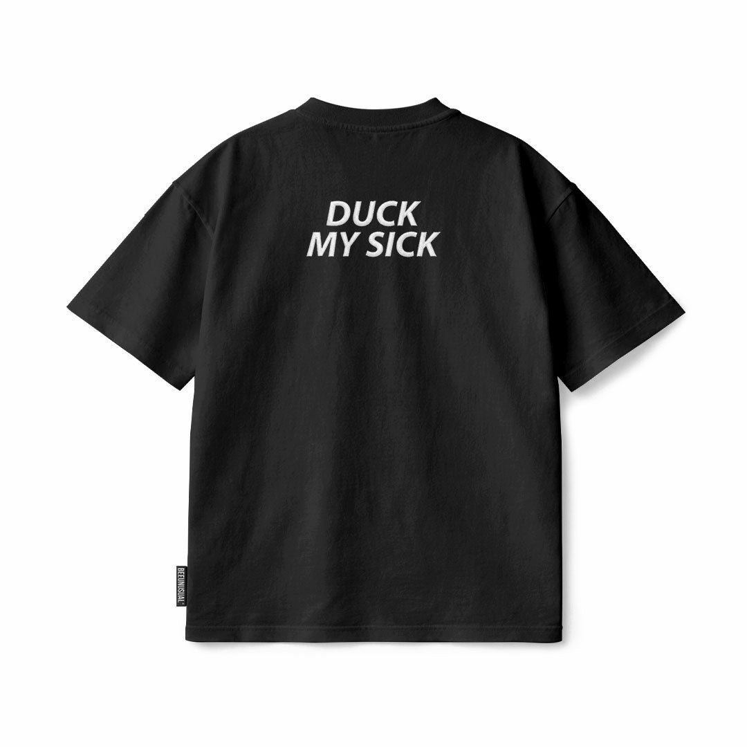 Bee Unusual ” Badass Bitch ” Embroidered Relaxed T-Shirt Black
