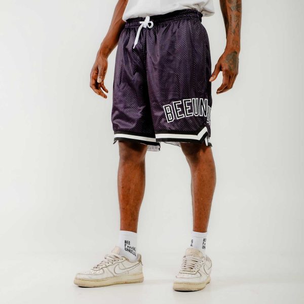 Bee Unusual ” Doily ” Mesh Basketball Shorts Black