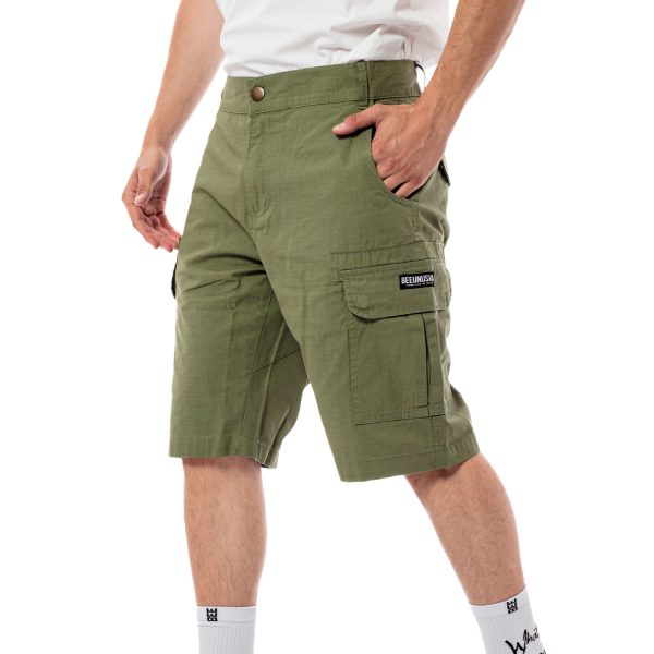 Bee Unusual Ripstop Cargo Shorts Khaki
