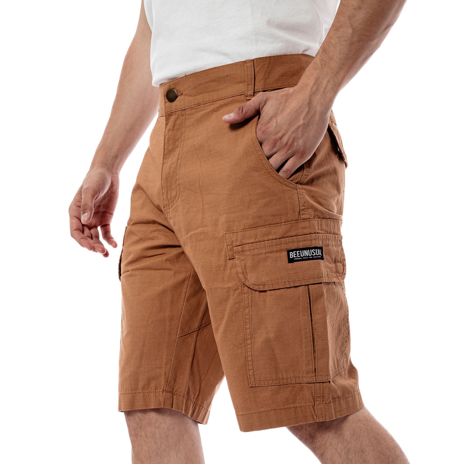 Bee Unusual Ripstop Cargo Shorts Choco