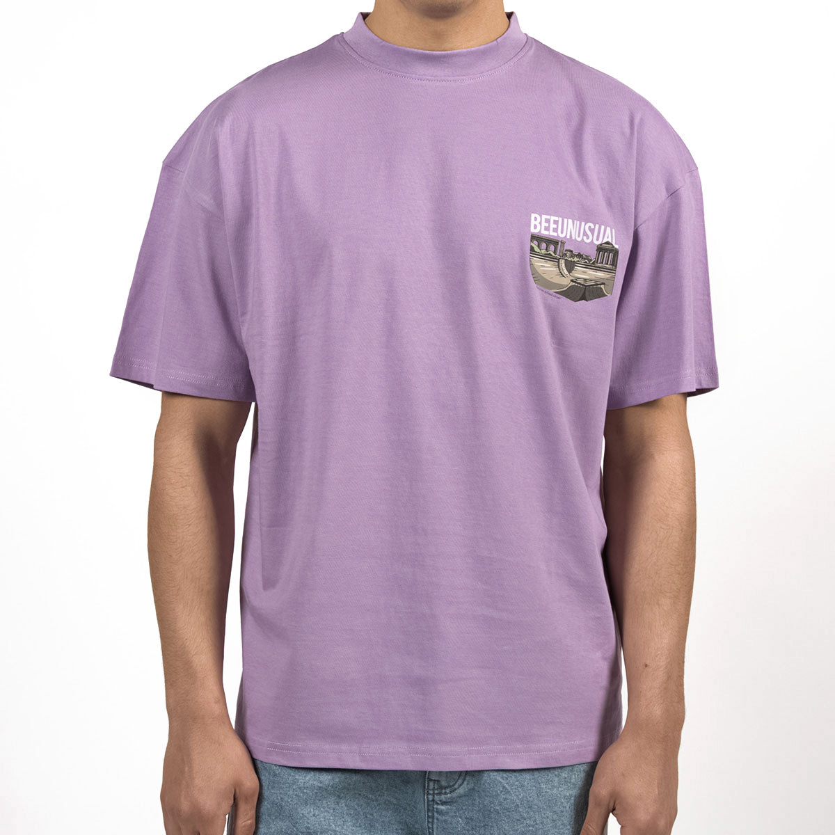 Bee Unusual ” O.G. Athens ” Oversized T-Shirt Orchid Bloom