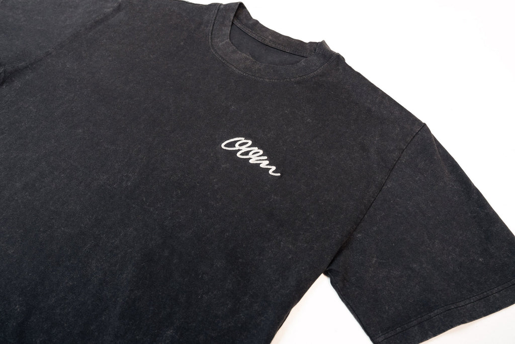 OOM STONE WASH HEAVY TEE (BLACK STONE)