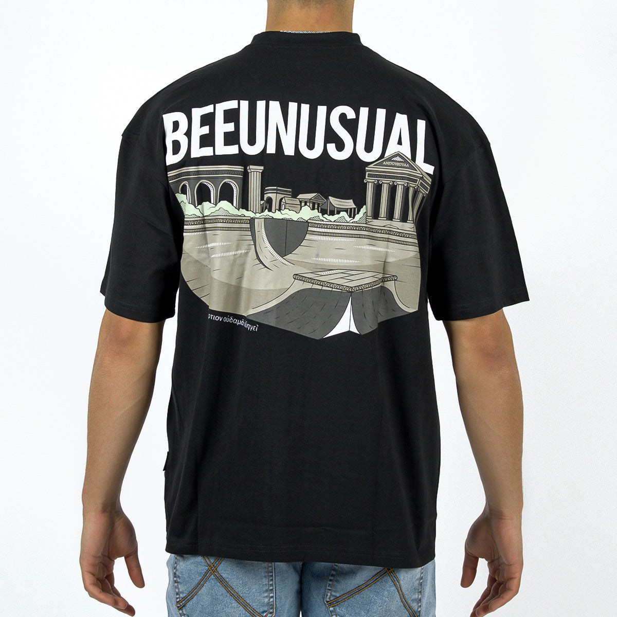 Bee Unusual ” O.G. Athens ” Oversized T-Shirt Black