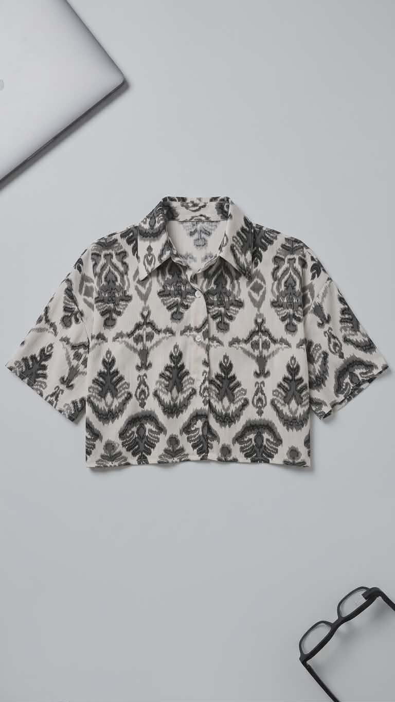 Shirt crop handmade KADO
