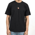 Bee Unusual ” Duck My Sick ” Embroidered Relaxed T-Shirt Black