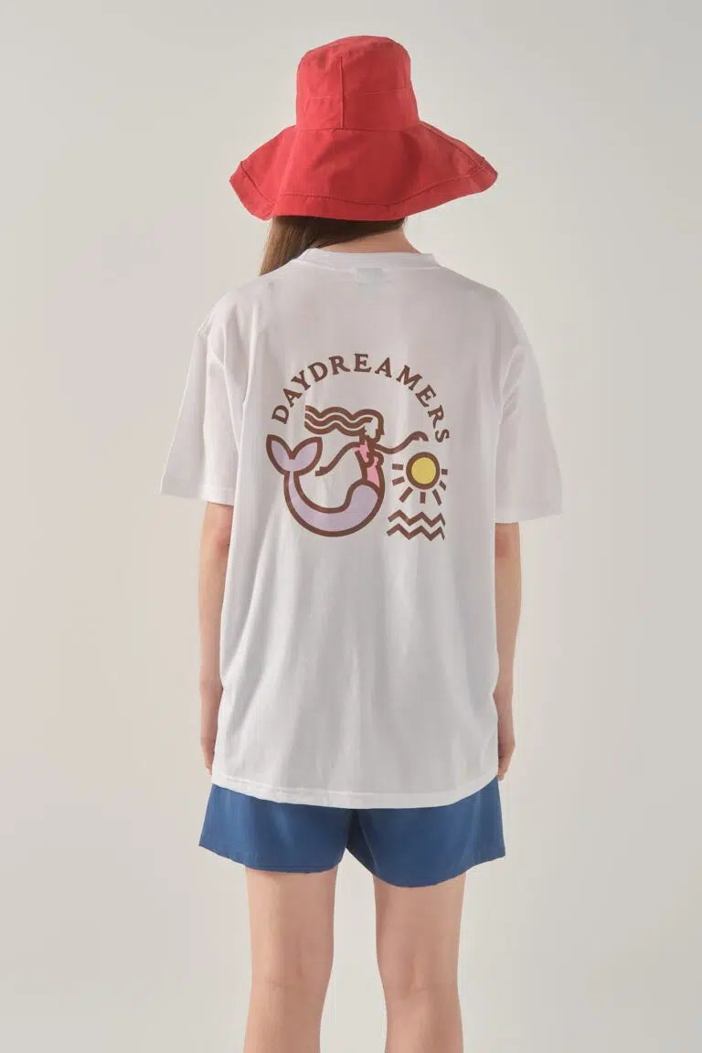 Μπλουζάκι Γοργόνας Daydreamers The Brand Λευκό