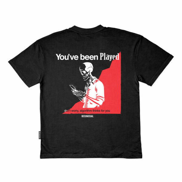 Bee Unusual ” You’ve Played ” Oversized T-Shirt Black